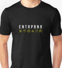 ENTRPRNR - Entrepreneur Quote (with icons) Unisex T-Shirt