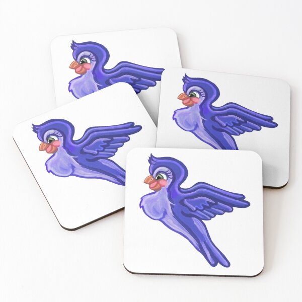 Item preview, Flying Indigo Cartoon Bird designed and sold by Deborah Camp.