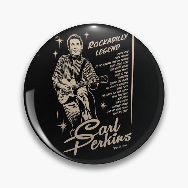 Item preview, Country rockabilly legend Carl Perkins with his guitar designed and sold by TonyDiavolo.