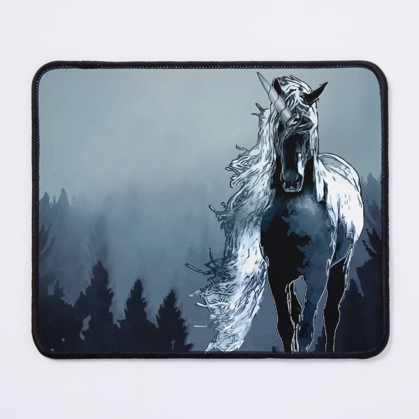 Item preview, Unicorn magic foggy forest, fog, mist, sky designed and sold by Collagedream.