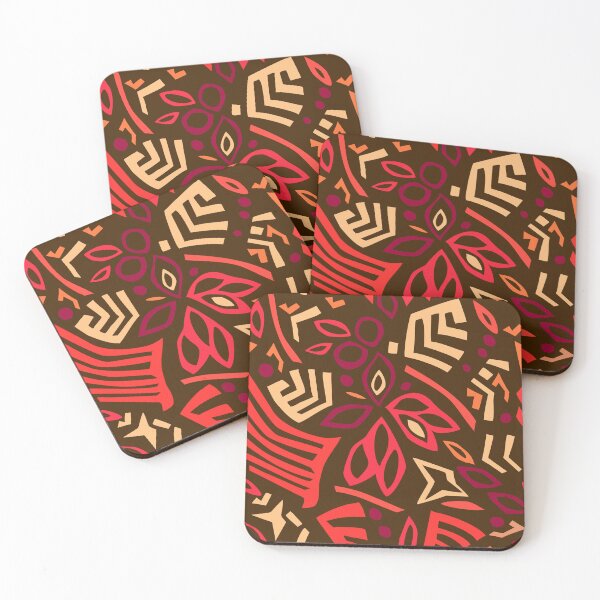 Item preview, Powerdance Reds on Brown Repeat 5748 designed and sold by Art in My Loft.
