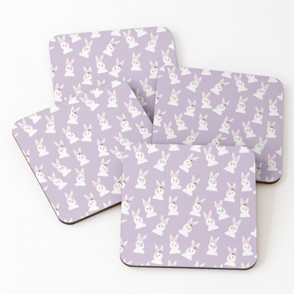 Item preview, Easter Bunny With Glasses And Flowers Pattern- Lavander  designed and sold by Designs By YL.