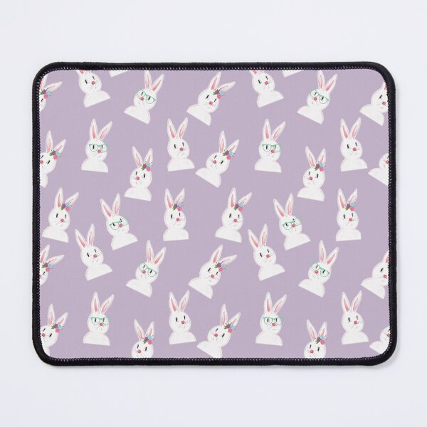 Item preview, Easter Bunny With Glasses And Flowers Pattern- Lavander designed and sold by Designs By YL.