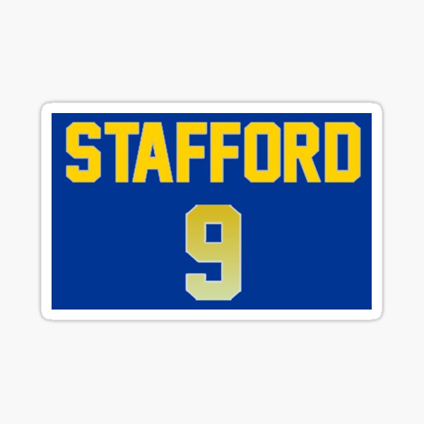 johnnystackart Matthew Stafford Jersey Tee Sticker