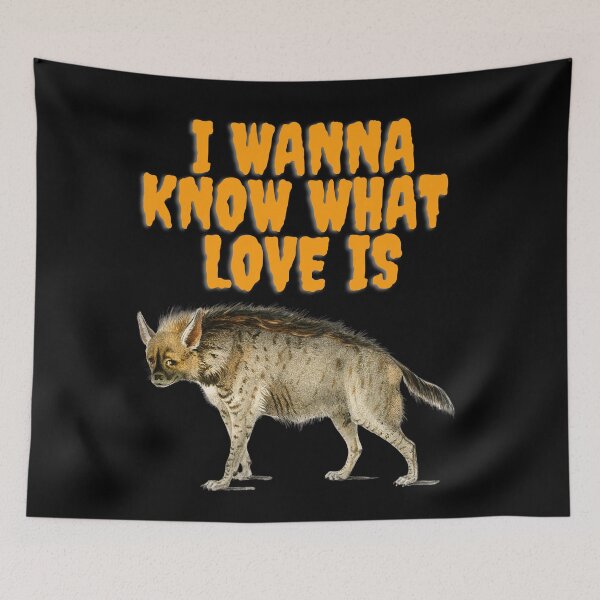 Item preview, A Sad Face Hyaena Wants to Know Real Love or What Love Is designed and sold by beddreams.
