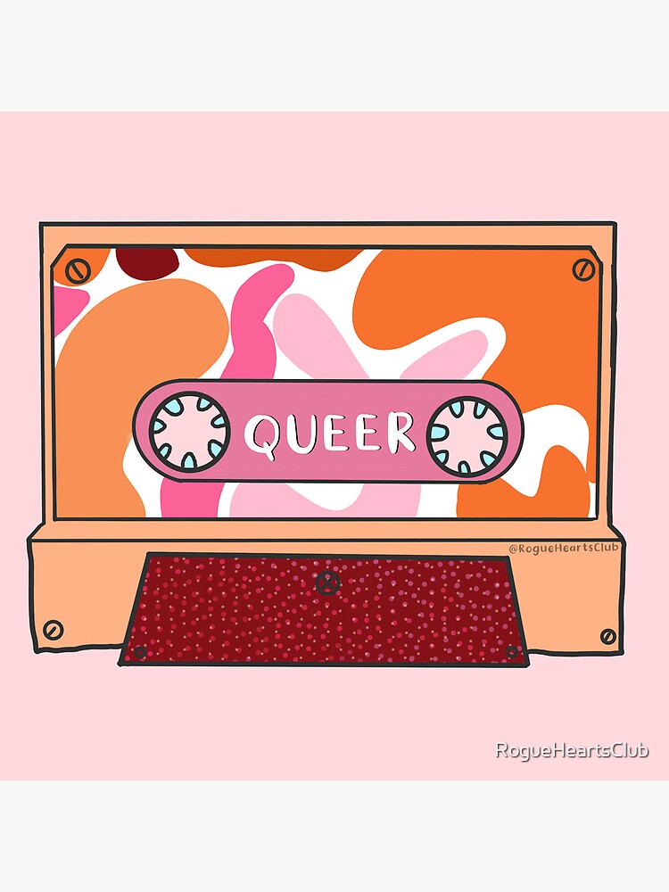 Queer Lesbian Cassette Tape Vintage 70s Aesthetic Sticker