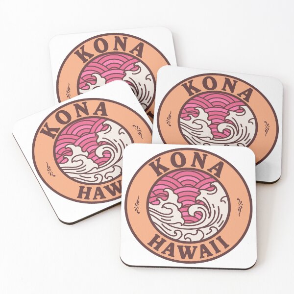 Item preview, Kona Hawaii Waves Retro Badge designed and sold by modeoftravel.
