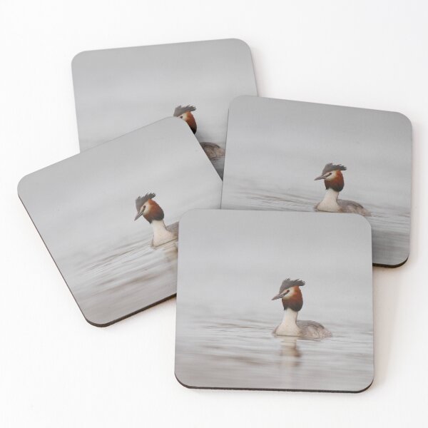 Item preview, Great grebe out the mist designed and sold by miradorpictures.