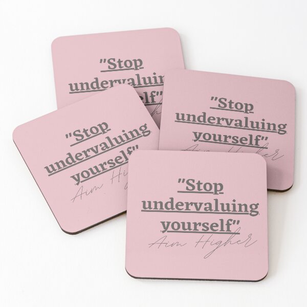 Item preview, "Stop undervaluing yourself" Aim Higher designed and sold by successmom.