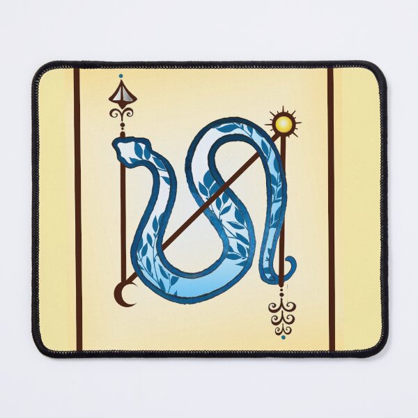 Item preview, Yellow and Wode Blue Pictish Pict Celtic Scottish Primitive Snake Boho Interpretation designed and sold by Safitea.
