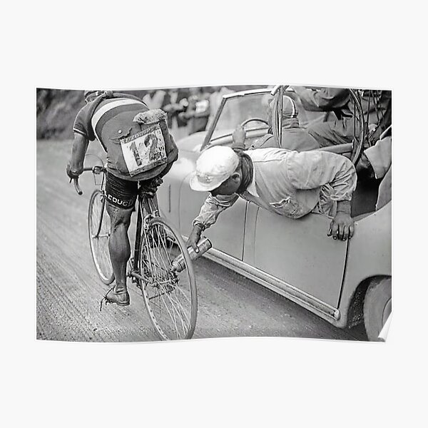 Der Italiener Gino Sciardis Fahrradschmiermittel während der Tour de France 1949 Poster
