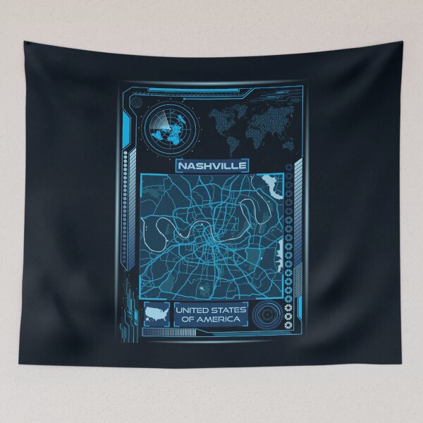 Item preview, NASHVILLE MAP USA designed and sold by hatimelhag.