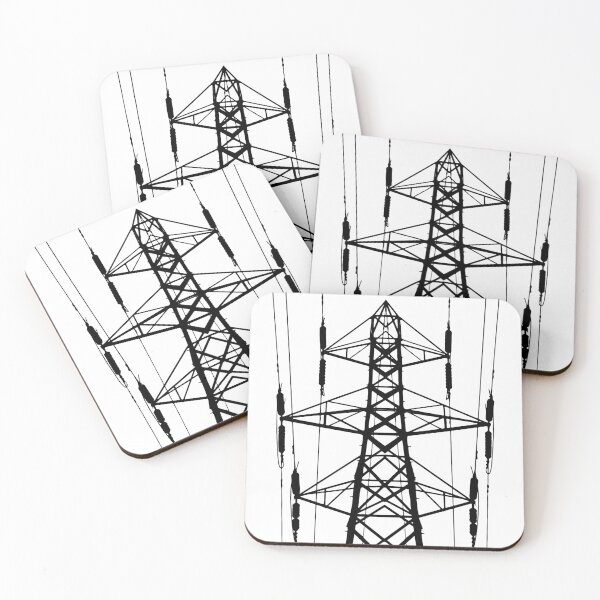 Item preview, PYLON. ELECTRICITY. ENERGY. POWER. BLACK AND WHITE designed and sold by 5hertz.
