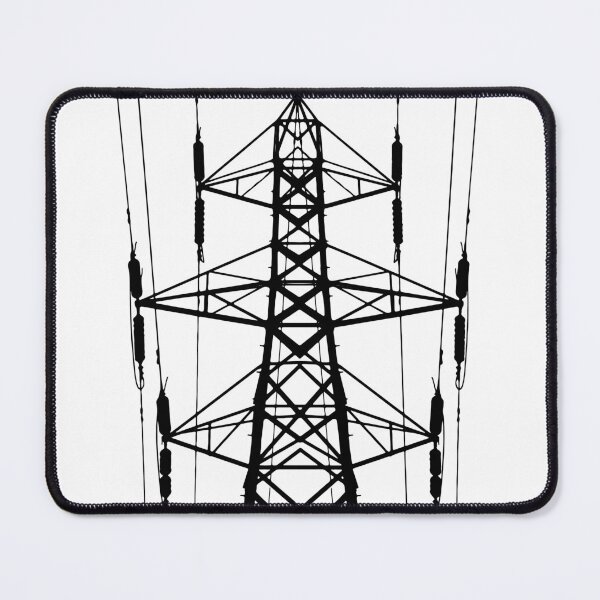 Item preview, PYLON. ELECTRICITY. ENERGY. POWER. BLACK AND WHITE designed and sold by 5hertz.
