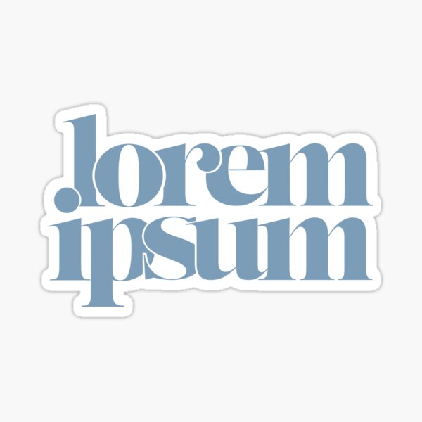 Lorem Ipsum- Blue Glossy Sticker