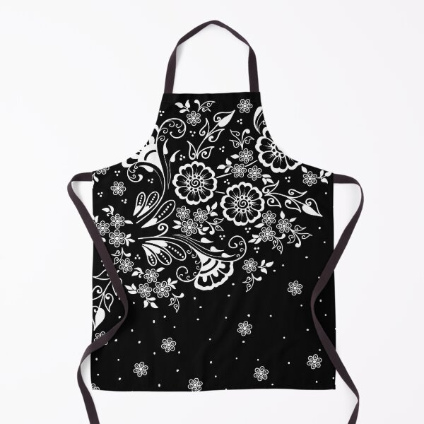 Item preview, Black and white Swirly Floral Pattern designed and sold by NawalMagdy.