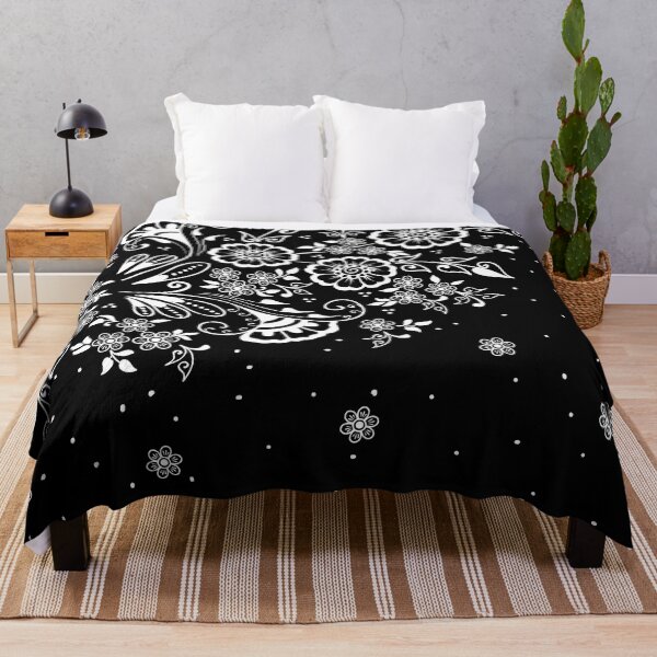 Item preview, Black and white Swirly Floral Pattern designed and sold by NawalMagdy.
