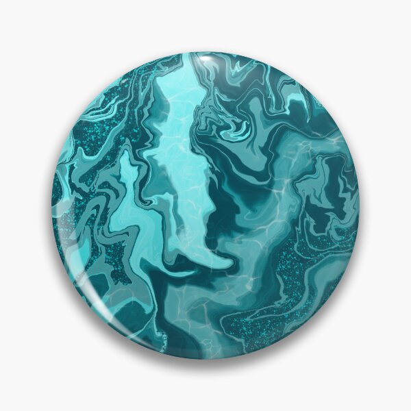 Item preview, Shades of teal marble art designed and sold by Ellesinspired.