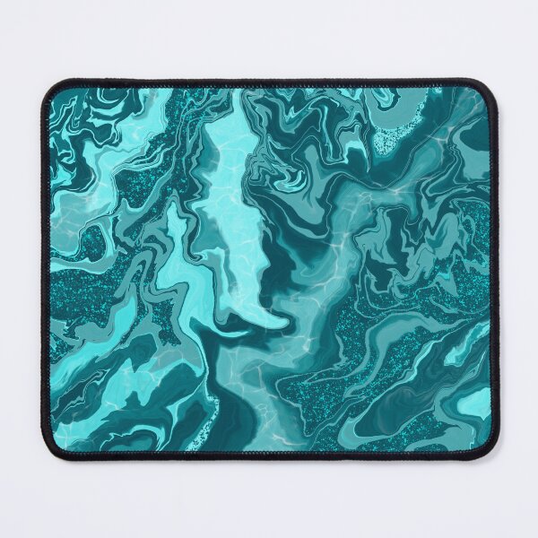 Item preview, Shades of teal marble art designed and sold by Ellesinspired.