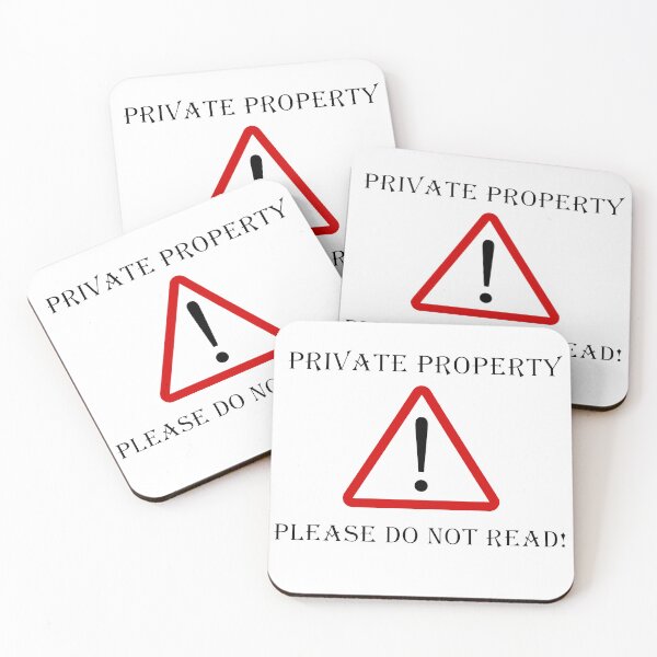 Item preview, warning: private property, Please do not Read designed and sold by NoetherSym.