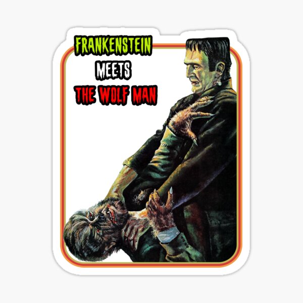 Vista previa del artículo con la obra «Frankenstein conoce al hombre lobo», diseñado y vendido por TeeARTHY.