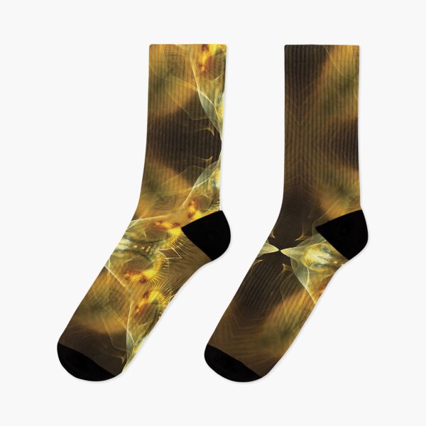 Item preview, 4-point star fractal in golds and browns designed and sold by effervescence.