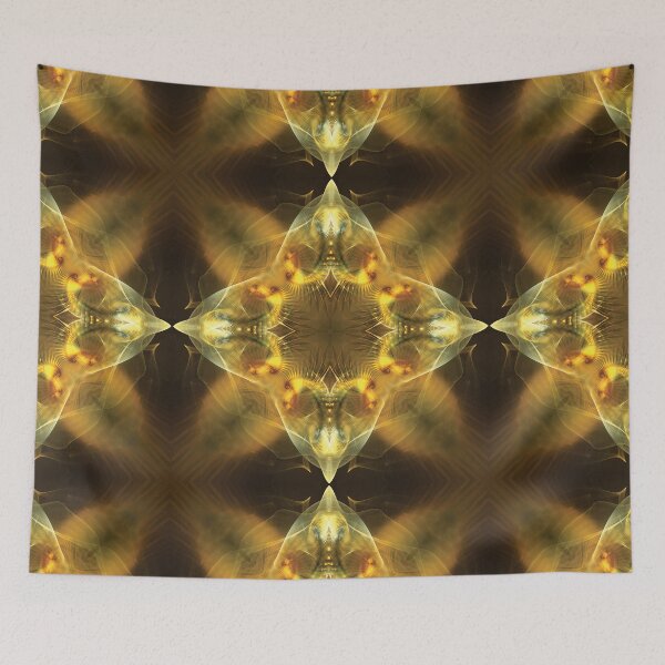 Item preview, 4-point star fractal in golds and browns designed and sold by effervescence.