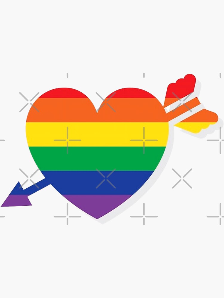 Lgbtiq Rainbow Dated Heart Sticker By Sirahglam Redbubble