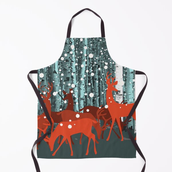 Item preview, Deer, wild animals, woodland animals in winter birch forest, perfect for puzzle, kids puzzle, Duvets, Comforters, Shower Curtains, desk mat designed and sold by Collagedream.