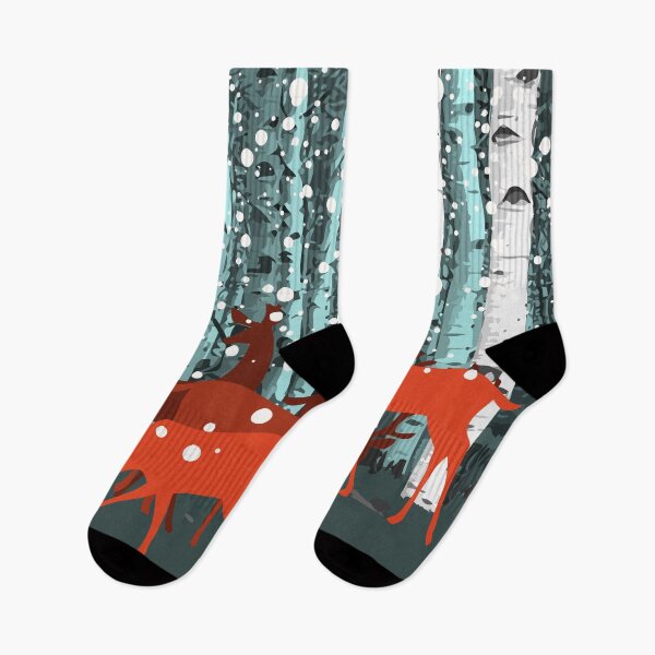Item preview, Deer, wild animals, woodland animals in winter birch forest, perfect for puzzle, kids puzzle, Duvets, Comforters, Shower Curtains, desk mat designed and sold by Collagedream.