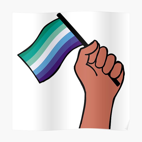 Gay Men Pride Flag Hand Poster For Sale By Bthingies Redbubble 2846