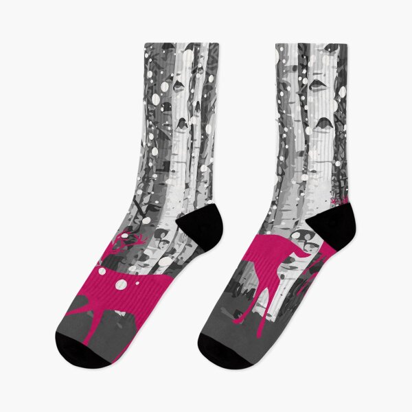 Item preview, Pink Deer, wild animals, woodland animals in birch forest, perfect for puzzle, kids puzzle, Duvets, Comforters, Shower Curtains, desk mat designed and sold by Collagedream.