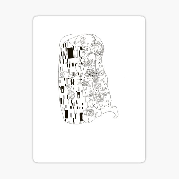 Aperçu de l'œuvre Le contour du baiser de Gustav Klimt créée et vendue par Savannah Biles.
