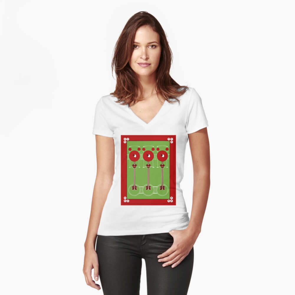 Item preview, Fitted V-Neck T-Shirt designed and sold by mamiespaw.
