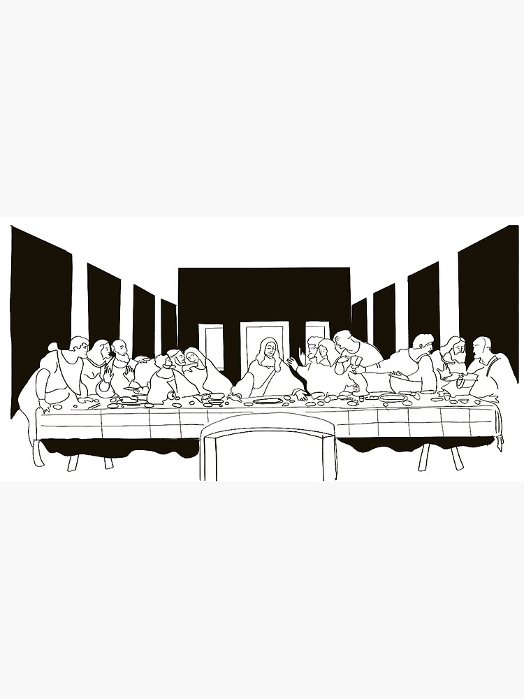 "The Last Supper Outline" Sticker for Sale by rpalette Redbubble