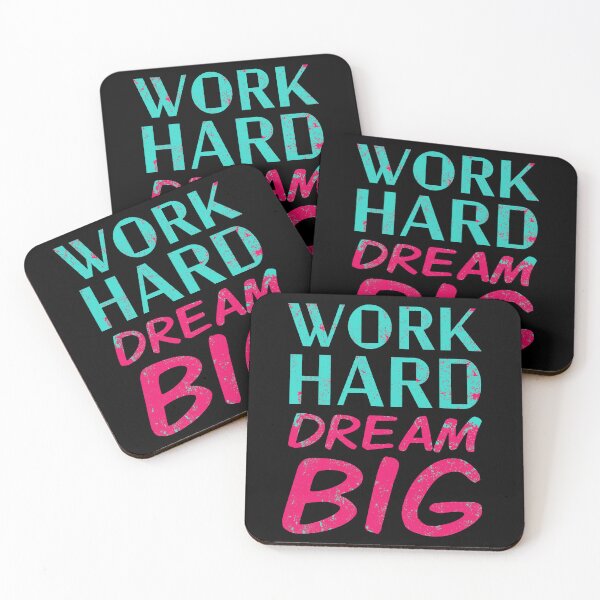 Item preview, Work Hard Dream Big Inspirational Quote Motivational Sayings designed and sold by sillyquestions.