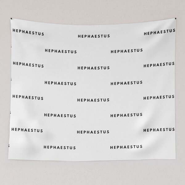 Item preview, Hephaestus Greek Mythology Olympian God Black Typography designed and sold by OnyxMoonDesigns.