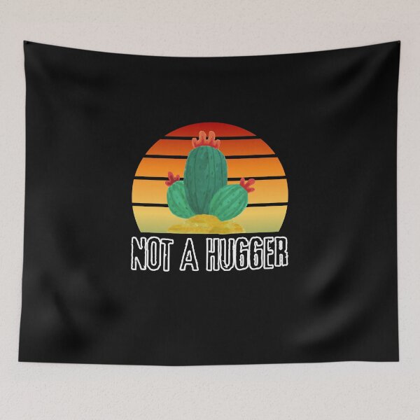 Item preview, Not A Hugger Funny Vintage Cactus designed and sold by JUSTDOIT ⭐⭐⭐⭐⭐.