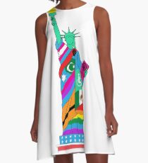 Freiheit für alle A-Linien Kleid