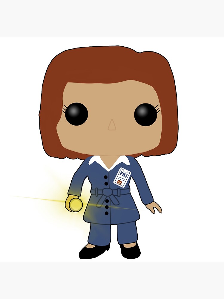 dana scully funko pop drawing Sticker for Sale by DanaScully0709