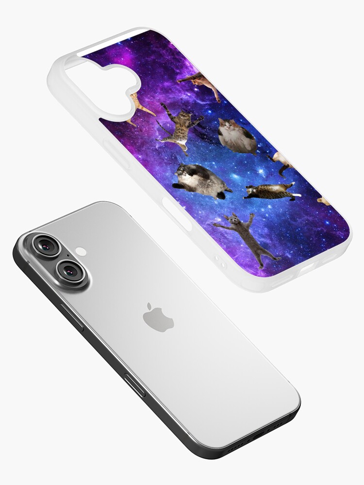 Society6 iPhone5用 Mega Space Cat Rising 猫 ビーム Laser Galaxy Space Cat On Rainbow Llama Unicorn - Laser