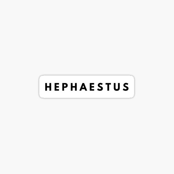 Item preview, Hephaestus Greek Mythology Olympian God Black Typography designed and sold by OnyxMoonDesigns.