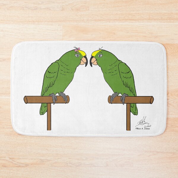 Item preview, Crazy Bird Person with Yellow-crowned Amazons designed and sold by Laughing Parrot Studio.