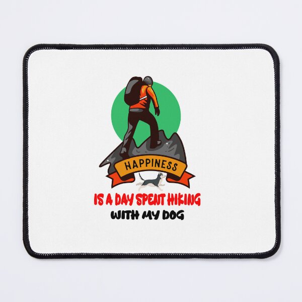 Item preview, Happiness Is A Day Spent Hiking With My Dog Essential T-Shirt designed and sold by Alhendy Store.