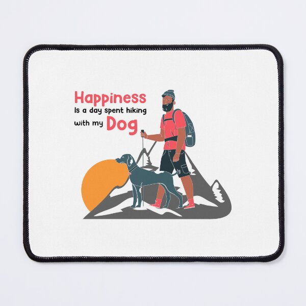 Item preview, Happiness Is A Day Spent Hiking With My Dog Essential T-Shirt designed and sold by Alhendy Store.