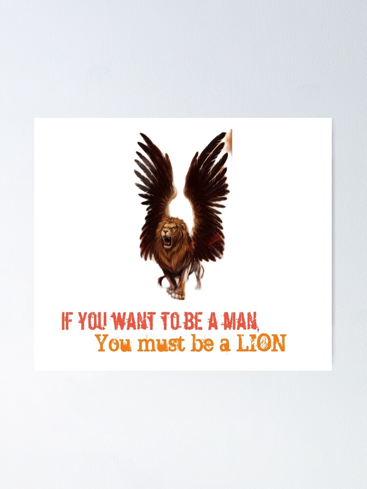 "Power lion, lion power" Poster for Sale by Mari-shopping | Redbubble