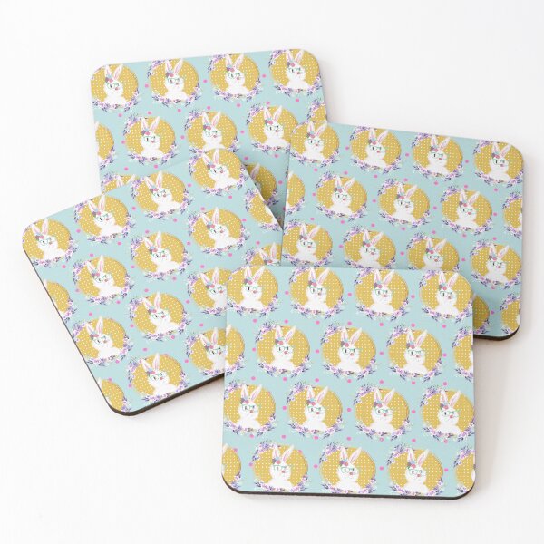 Item preview, Easter Bunny With Glasses And Flowers Pattern designed and sold by Designs By YL.