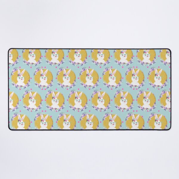 Item preview, Easter Bunny With Glasses And Flowers Pattern designed and sold by Designs By YL.