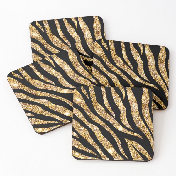 Item preview, Gold and Glitter Zebra Stripes designed and sold by CraftyBee.