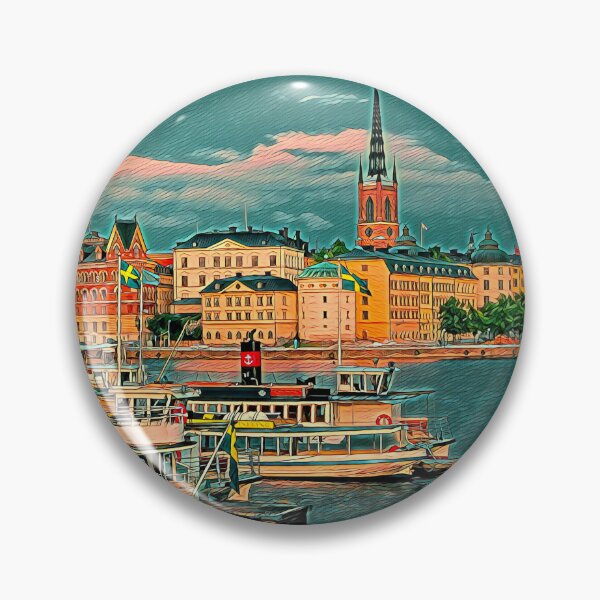 Item preview, Stockholm Cityscape Picture Art  designed and sold by KivancYucel.